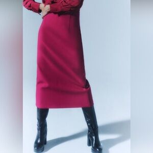 Zara fuchsia pencil skirt Sz XS